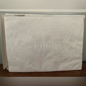 NEW Christian Dior Embossed Velour Pouch Makeup Bag